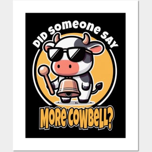 More Cowbell Graphic Tee | Udderly Musical Comic Dark Posters and Art